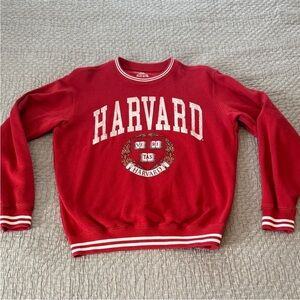 Vintage Style Harvard Crewneck Sweatshirt